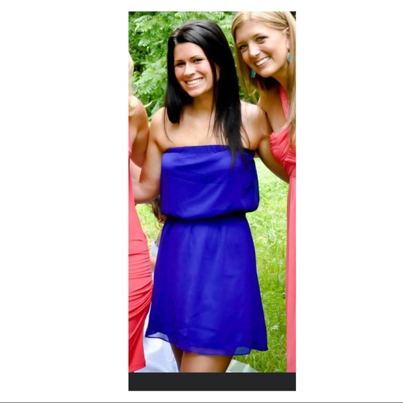 Express strapless chiffon dress - Picture 1 of 3